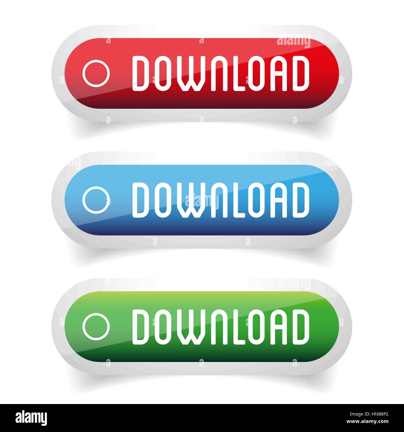 Download button set Stock Vector Image & Art - Alamy