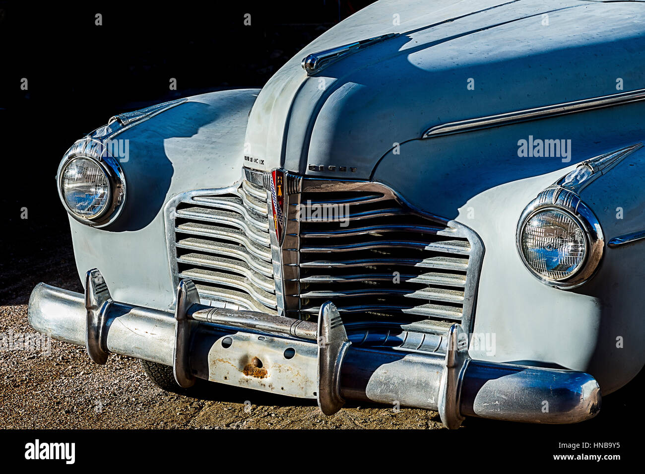 Front End Detail; Vintage Buick Automobile Stock Photo