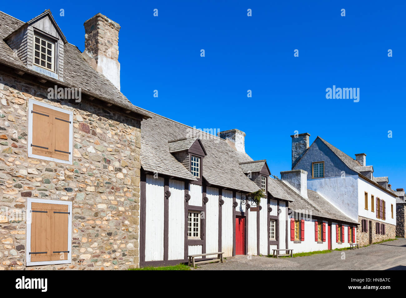 Row of houses in the Fortress of Louisbourg, Louisbourg National