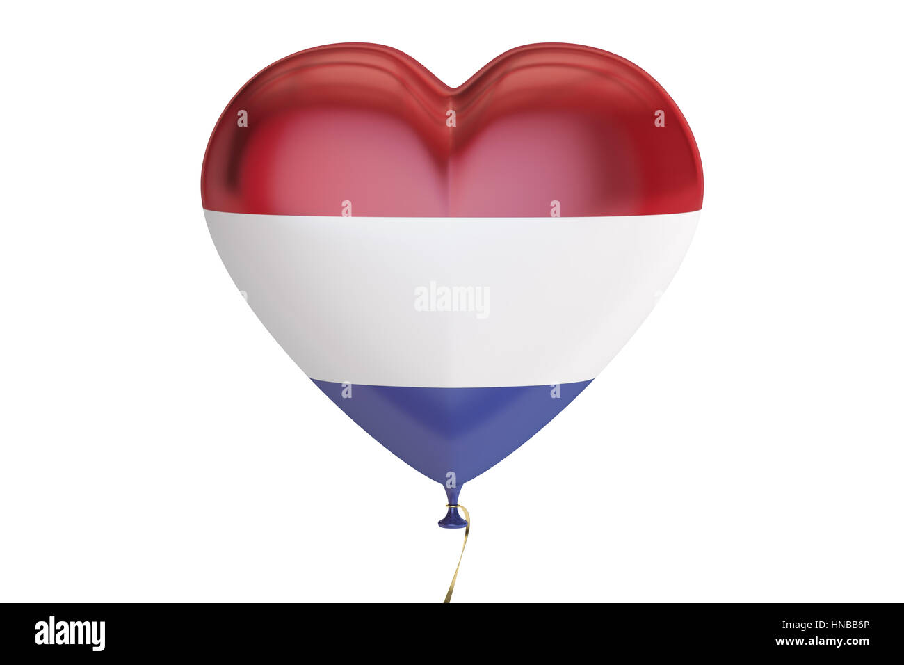 balloon with Netherlands flag in the shape of heart, 3D rendering ...