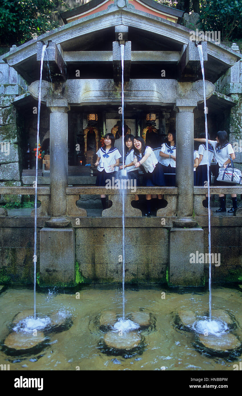 golden water fountain in Kiyomizudera temple,UNESCO World Heritage Site