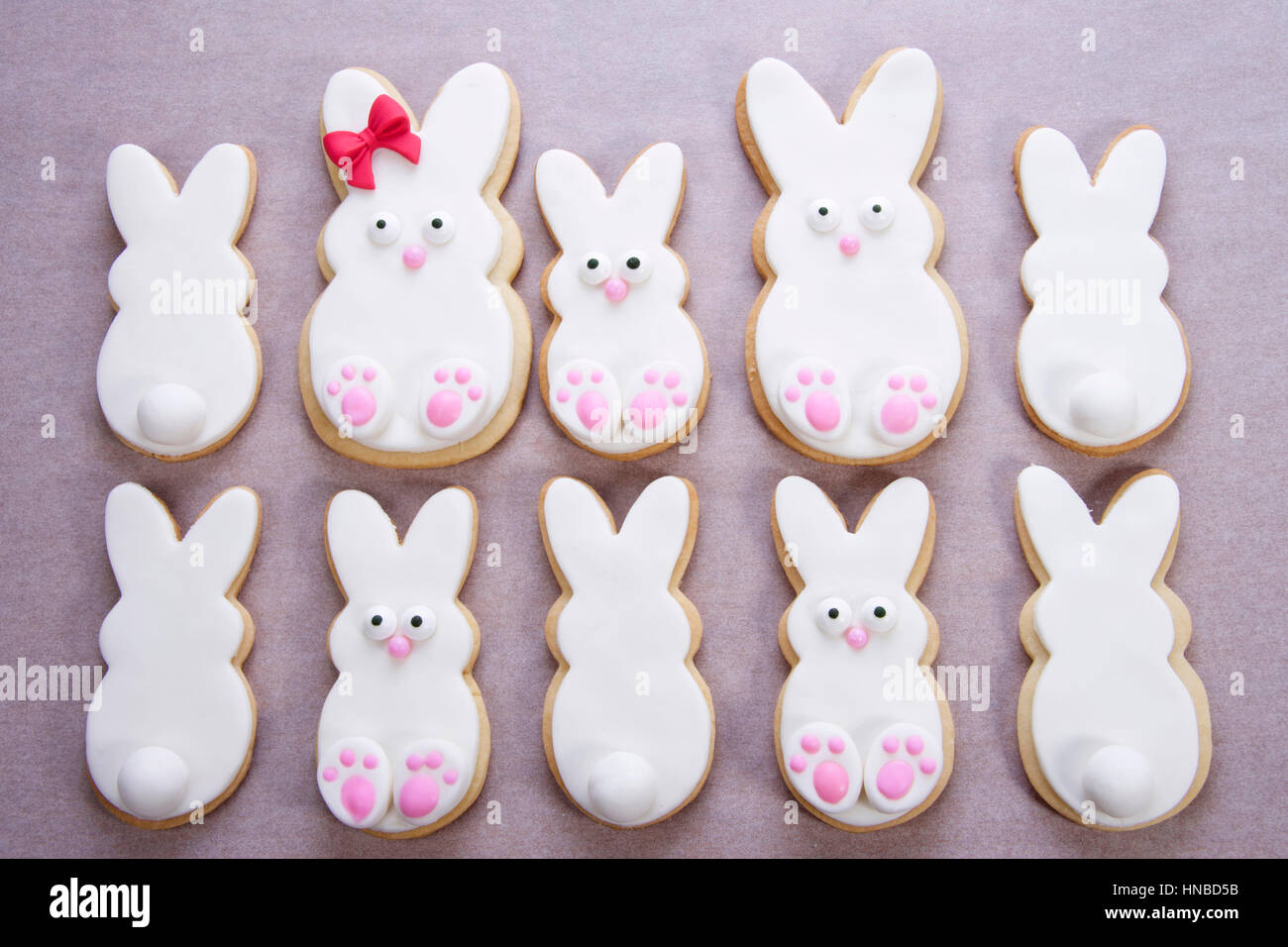Easter Bunny Sugar Cookies homemade covered in home made marshmallow fondant, decorated with