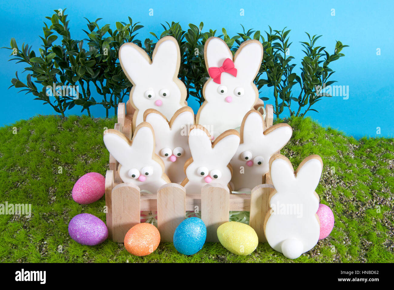 Easter Bunny Sugar Cookies homemade covered in home made marshmallow