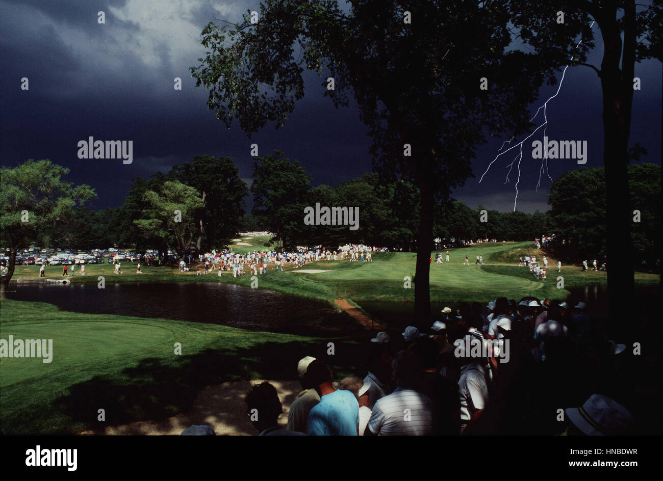 LIGHTNING STRIKES COURSE BROOKLINE GOLF COURSE 24 June 1988 Stock Photo LIGHTNING STRIKES COURSE BROOKLINE GOLF COURSE 24 June 1988 Stock Photo