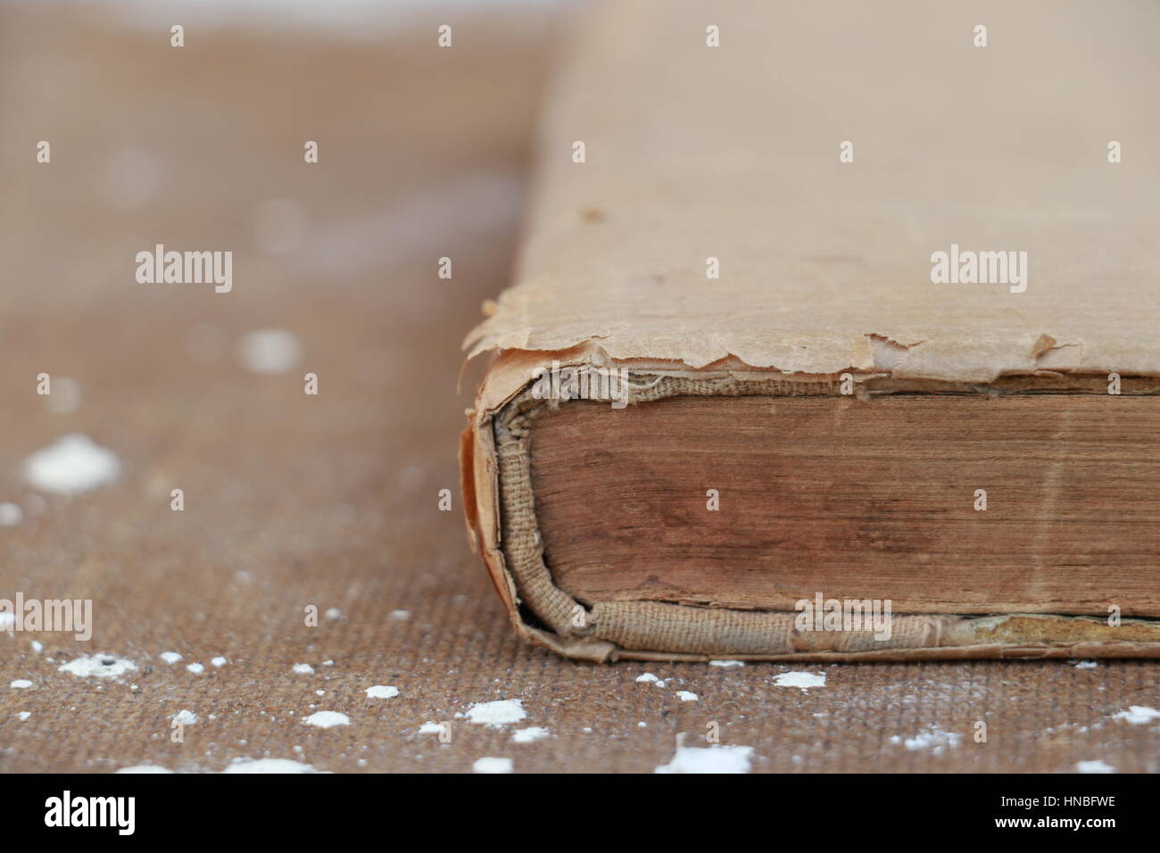 Old Book Closeup Shot Stock Photo