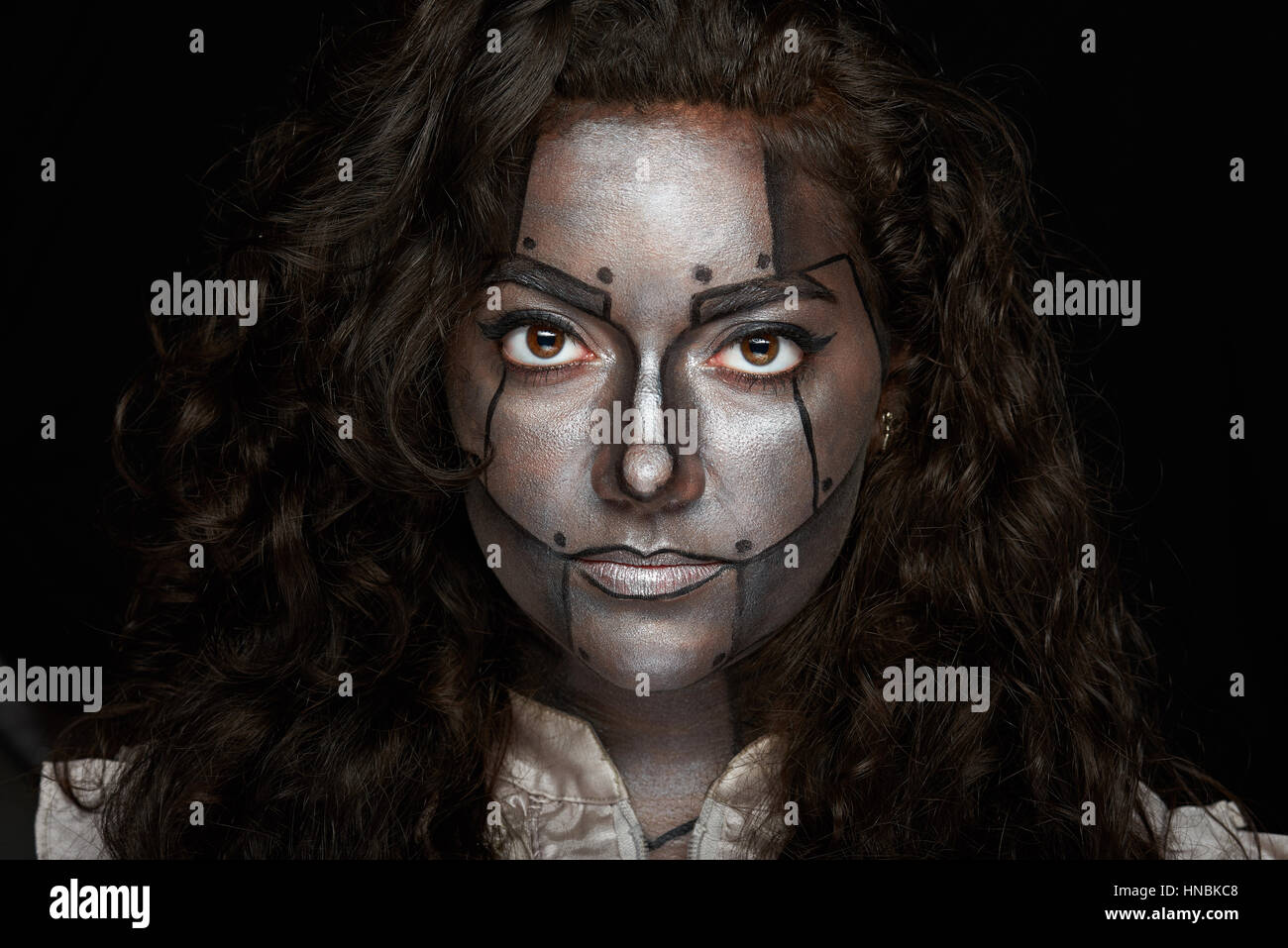 Face paint body art dark hi-res stock photography and images - Alamy