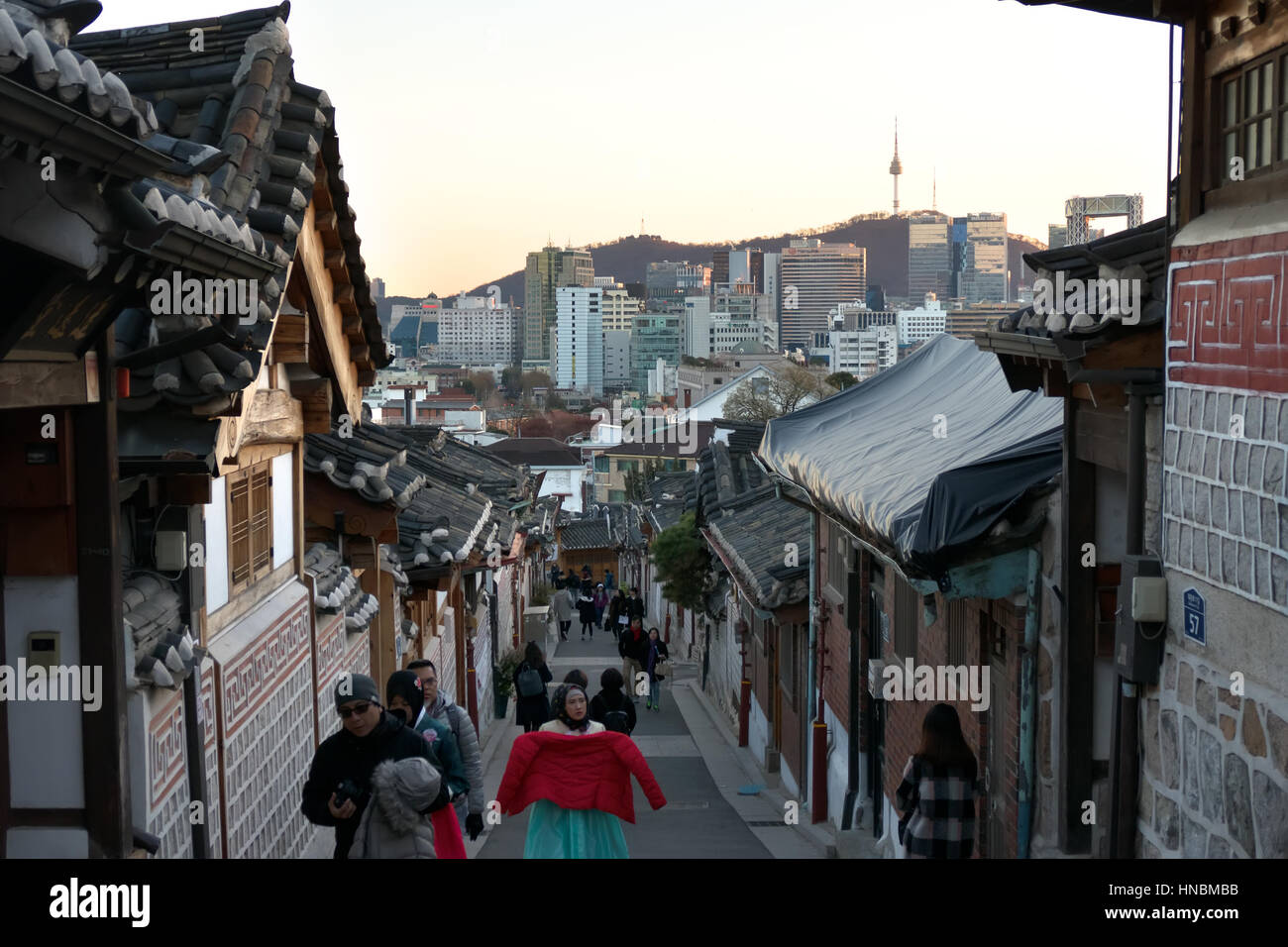 Bukchon Hanok Village, a Korean traditional village in Seoul, South ...