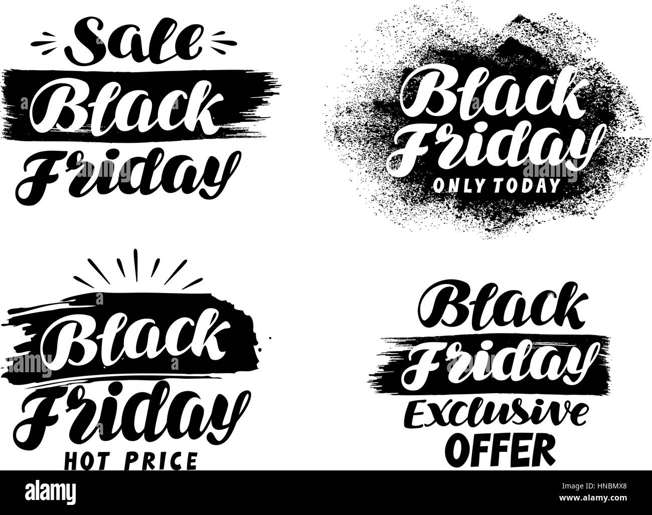 Black Friday label. Sale icon, symbol. Lettering, calligraphy vector Stock Vector