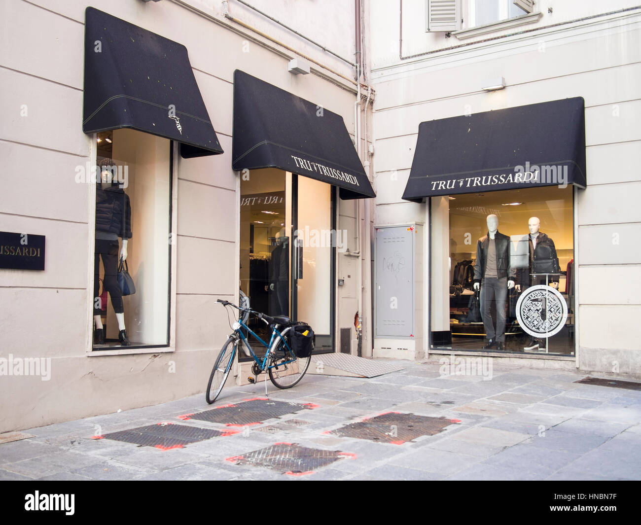Trussardi clothing Store, Parma Italy Stock Photo Alamy
