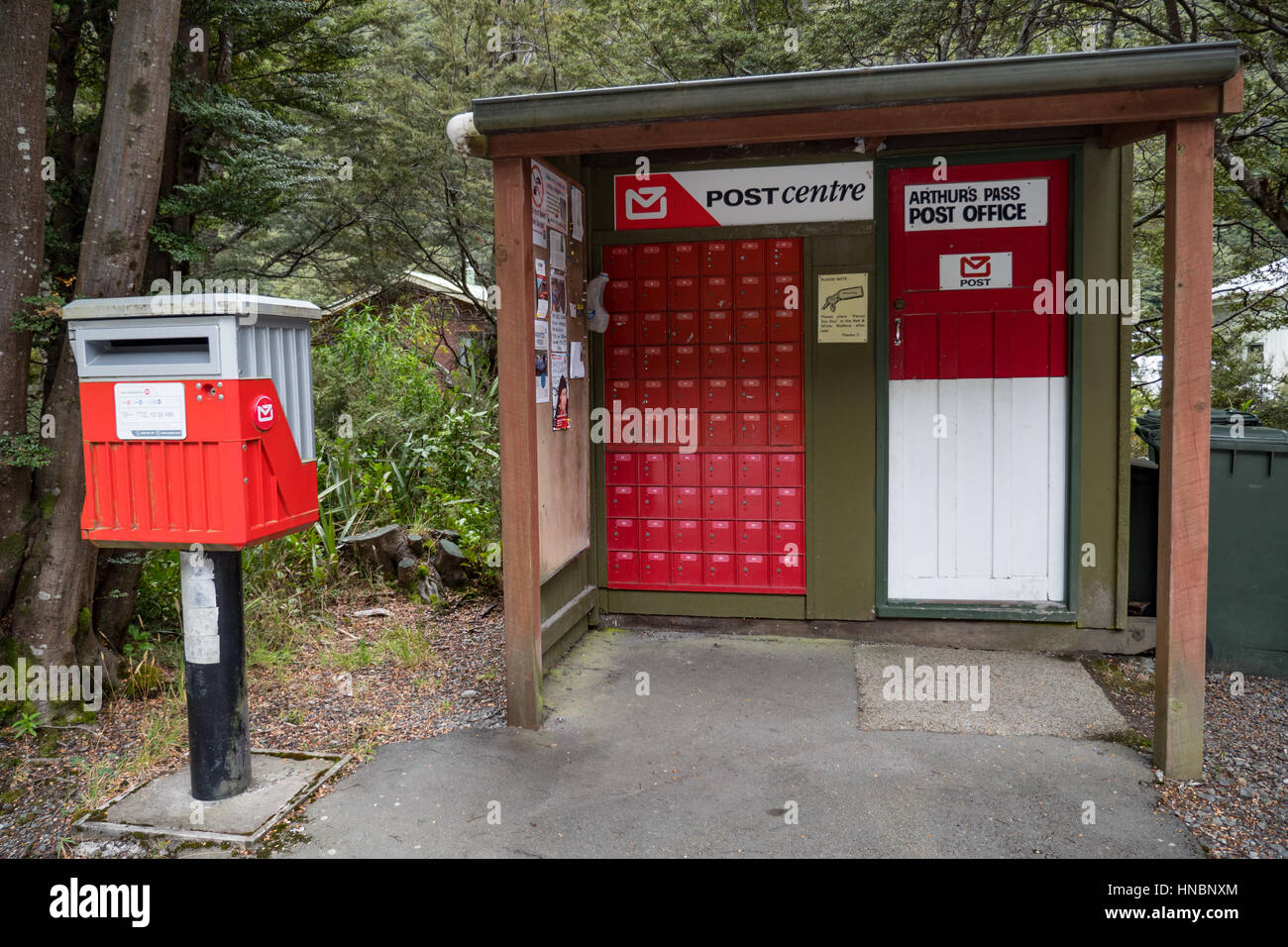 Post box, Arthur's Pass, South Island, New Zealand Stock Photo Alamy
