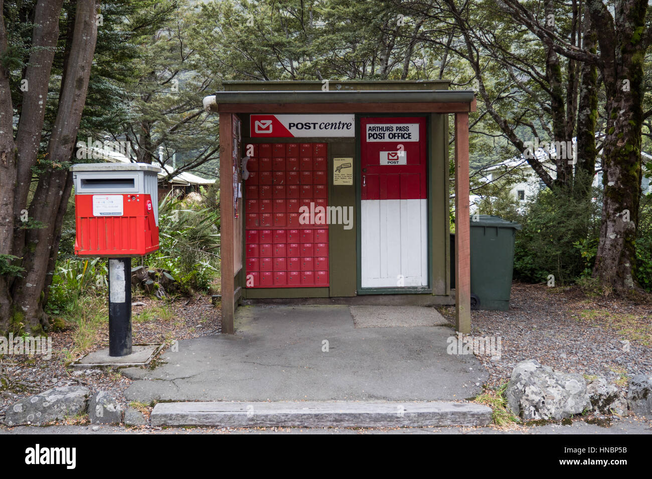 Post box, Arthur's Pass, South Island, New Zealand Stock Photo Alamy