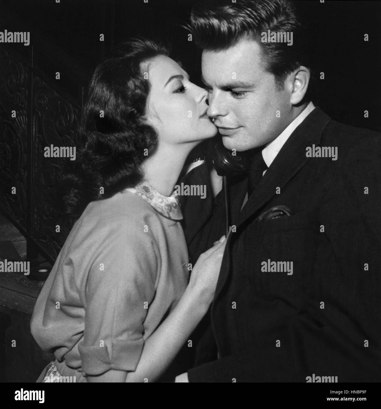 NATALIE WOOD & ROBERT WAGNER ABC 01 June 1958 Stock Photo