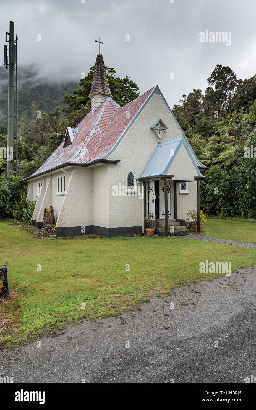 Our Lady of the Alps Catholic Church at Franz Josef, South Island, New Zealand Stock Photo Alamy