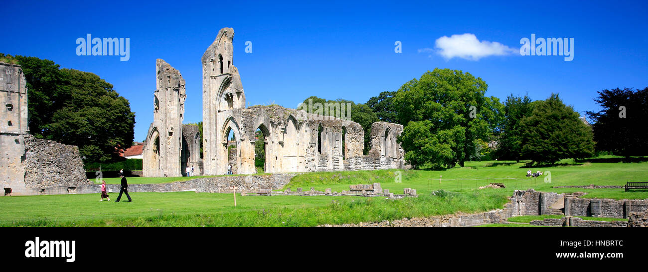 The Refectory Glastonbury Abbey Somerset England Britain UK Stock Photo