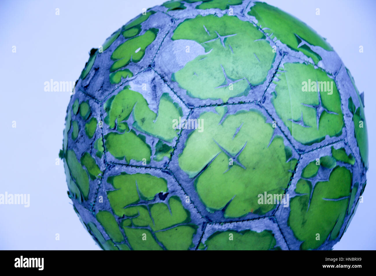Photograph of an old soccer ball Stock Photo Alamy