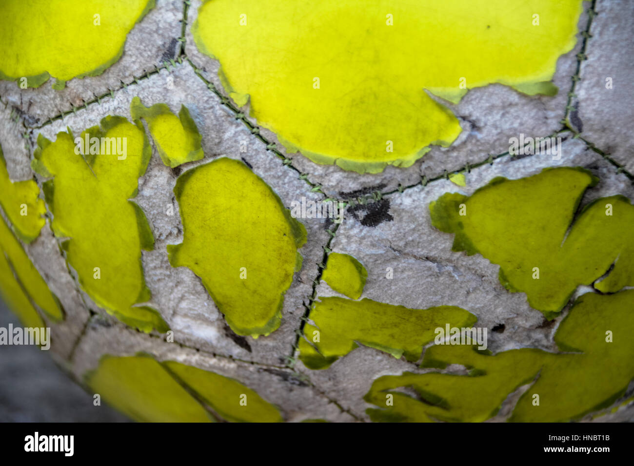 Photograph of an old soccer ball Stock Photo Alamy