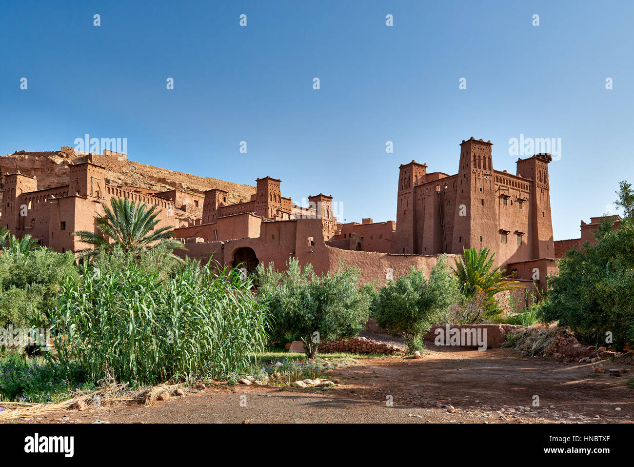 Ksar Aït Benhaddou, often used as film set Morocco, North AfricaAfrica Stock Photo