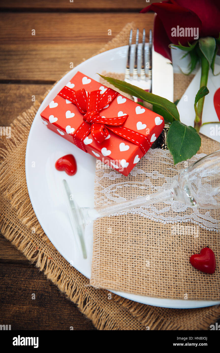 valentines day place setting