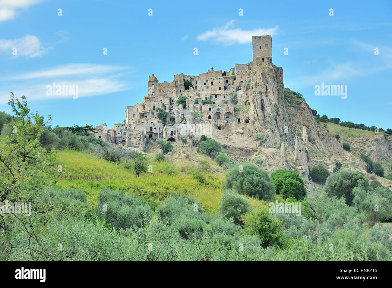 Craco, Matera, Italy, gost town Stock Photo