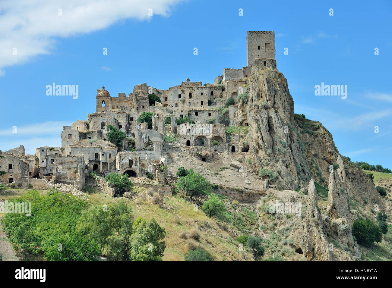 Craco, Matera, Italy, gost town Stock Photo