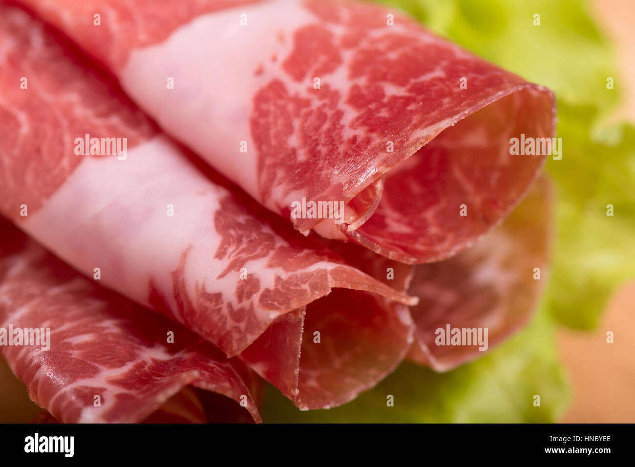 italian food coppa prosciutto selective focus Stock Photo Alamy