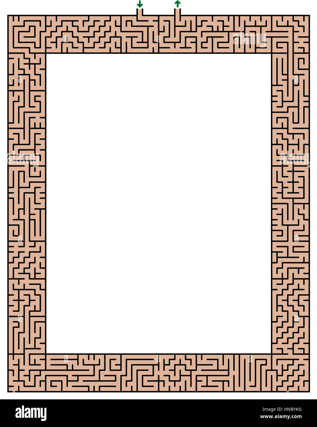 Maze Frame High Size Blank Stock Photo