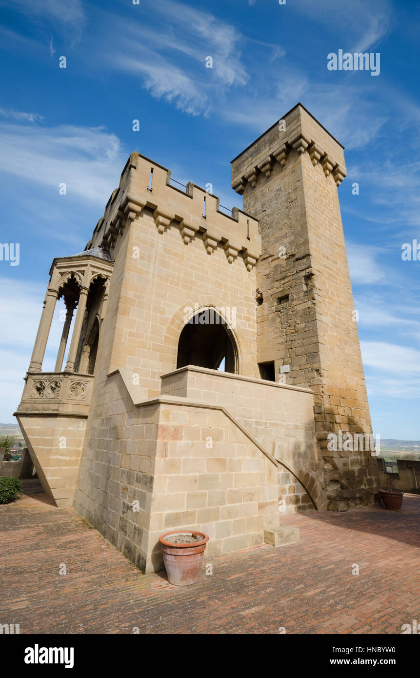 Famous Olite castle in Navarra, Spain. Stock Photo