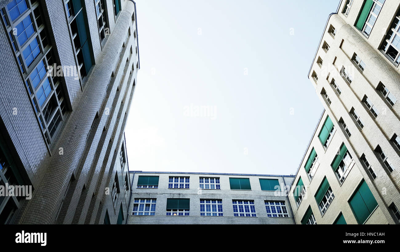 business building and sky view from the ground Stock Photo - Alamy
