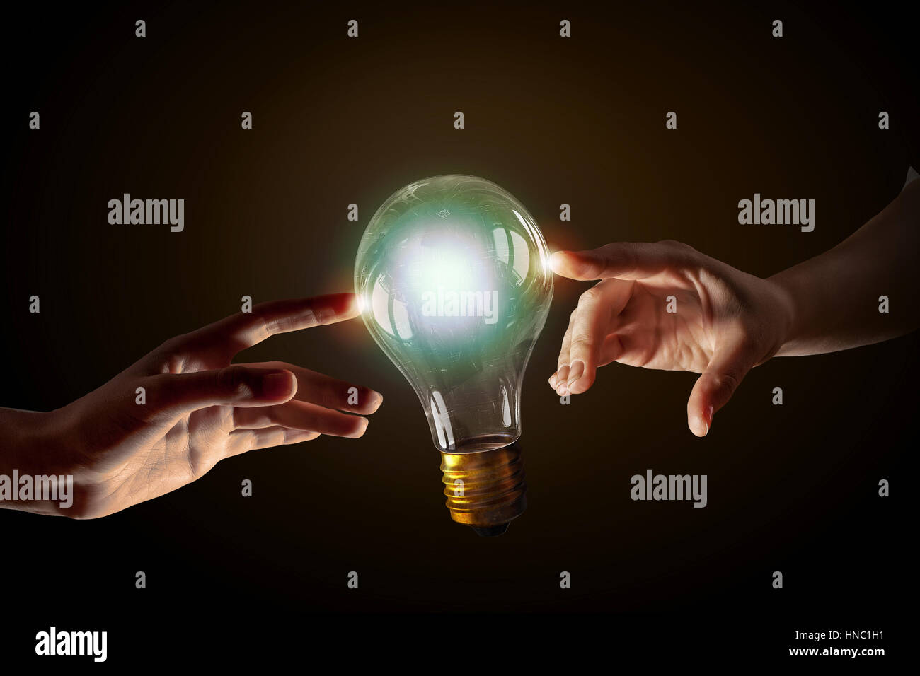 Touching halogen bulbs with fingers outlet