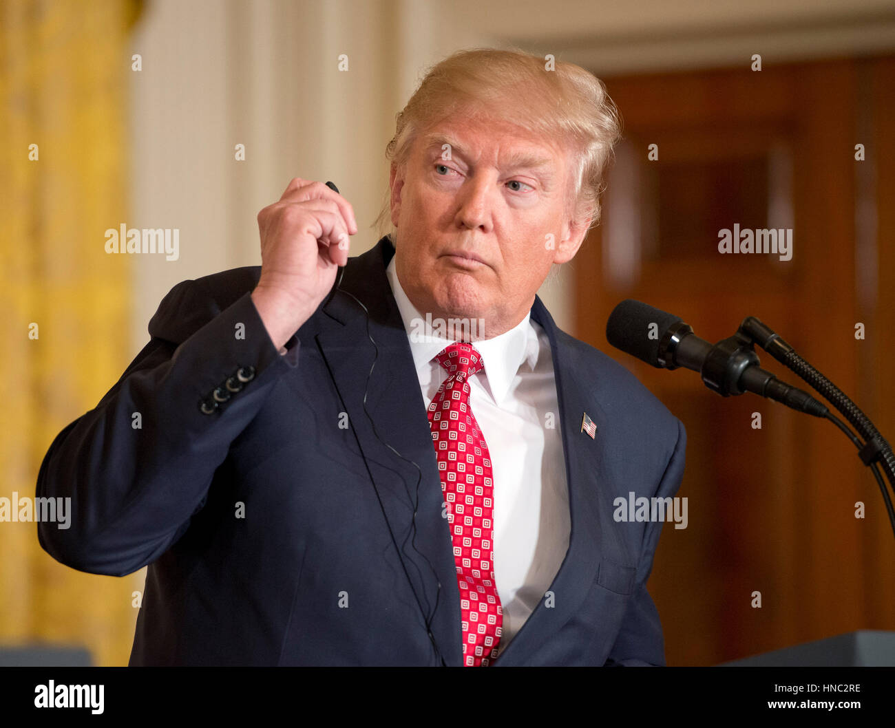 President of the united states press conference hi-res stock ...