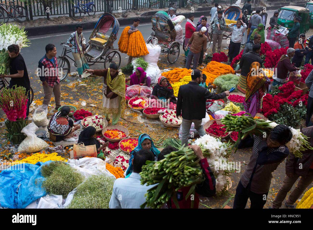 Dhaka, Bangladesh. 11th February 2017.People are busy with trade of