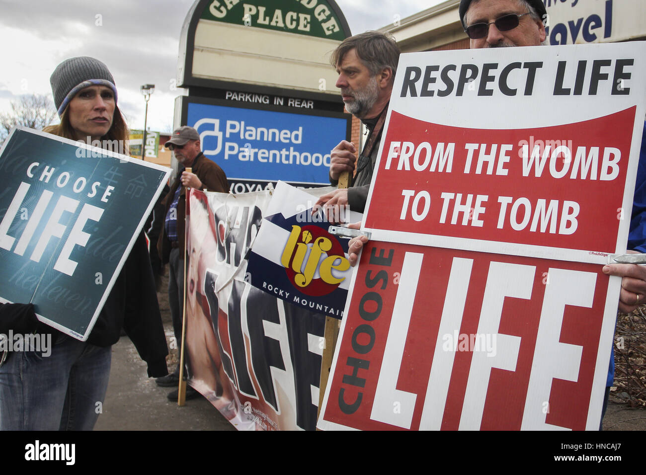 Fort Collins Colorado Usa 11th Feb 2017 Pro Life Activists