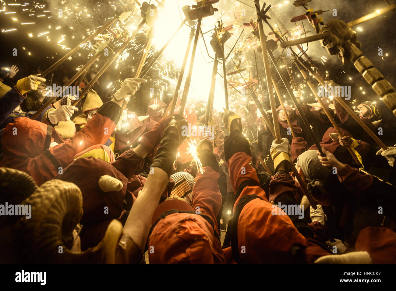barcelona-spain-11th-feb-2017-members-of-various-correfoc-groups-in