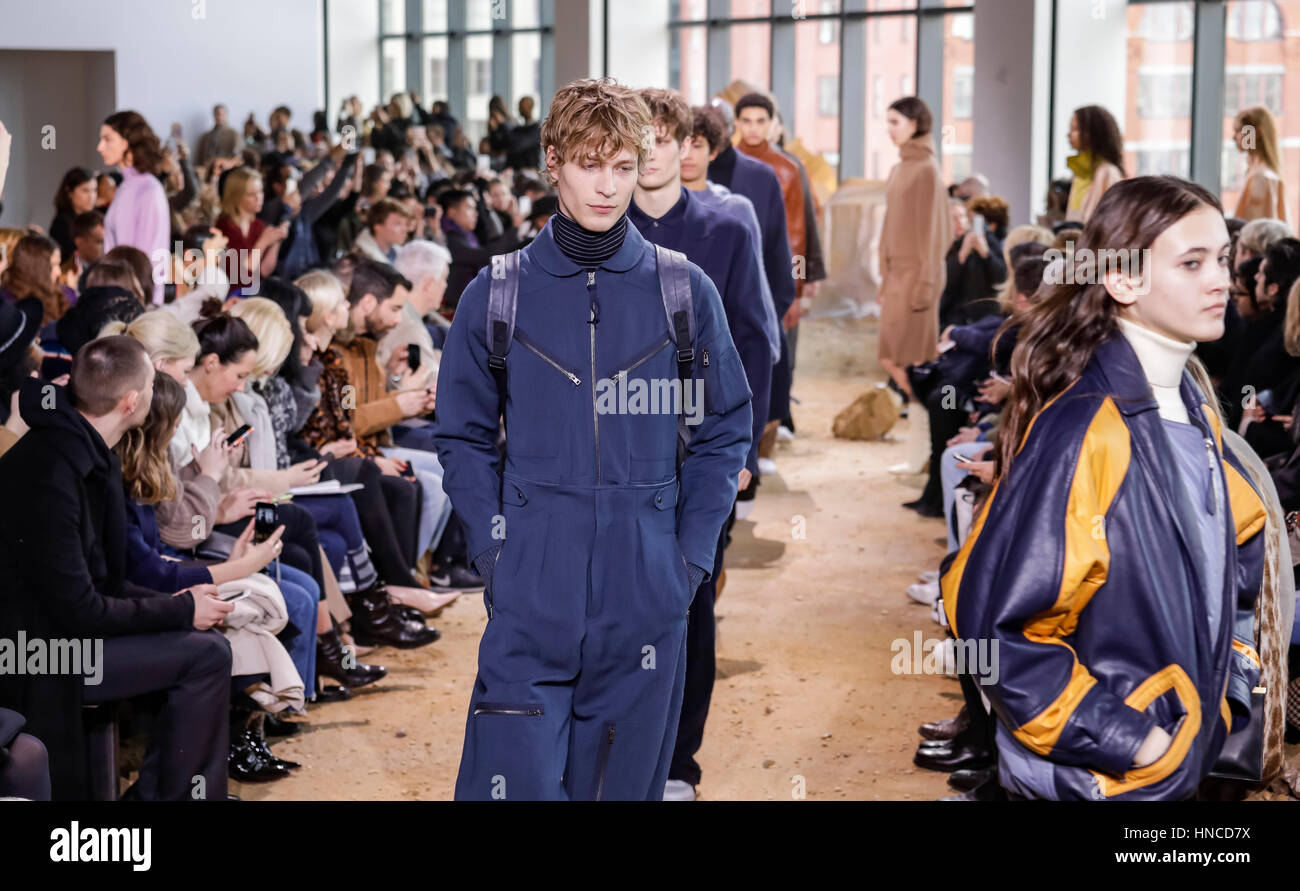 A model walks the runway during the Lacoste Womenswear Fall-Winter 2018/19  show held at Lycee Carnot as part of Paris Fashion Week on February 28,  2018 in Paris, France. Photo by Raul