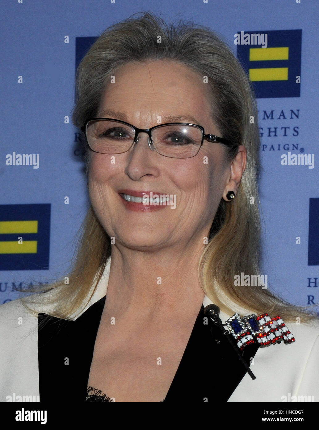 New York, New York, USA. 11th Feb, 2017. Honoree Meryl Streep attends the 2017 Human Rights Campaign Greater New York Gala on February 11, 2017 at the Waldorf Astoria in New York City. Photo by: John Palmer/MediaPunch Stock Photo