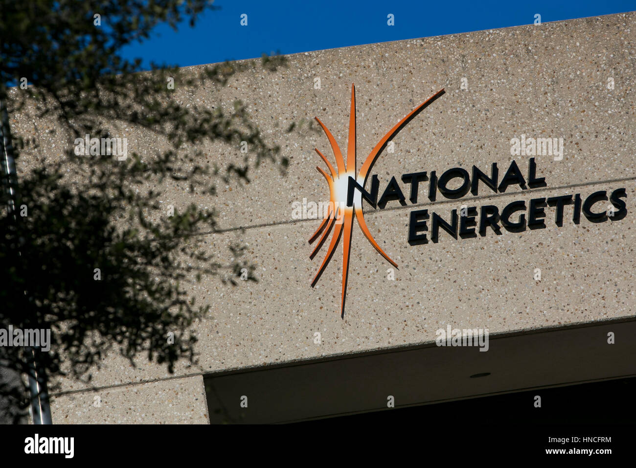 A logo sign outside of a facility occupied by National Energetics in Austin, Texas on January 28, 2017. Stock Photo