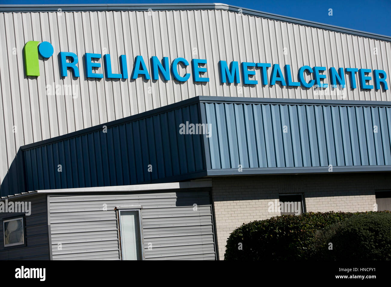 A logo sign outside of a Reliance Metacenter in San Antonio, Texas on January 29, 2017. Stock Photo