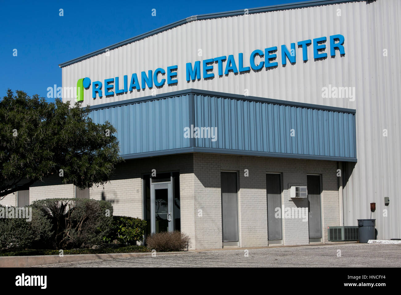 A logo sign outside of a Reliance Metacenter in San Antonio, Texas on January 29, 2017. Stock Photo