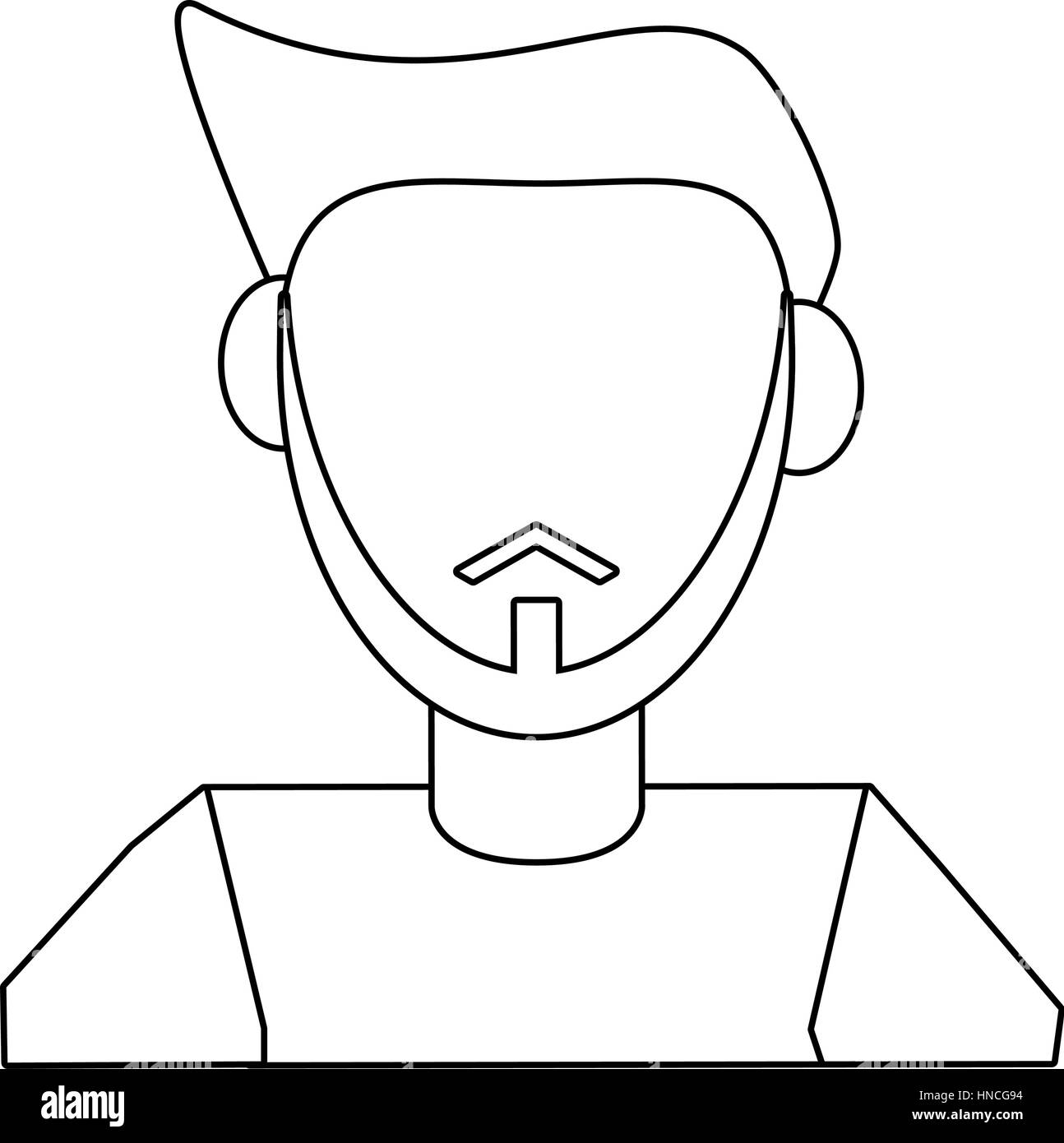 man cartoon icon over white background. vector illustration Stock ...
