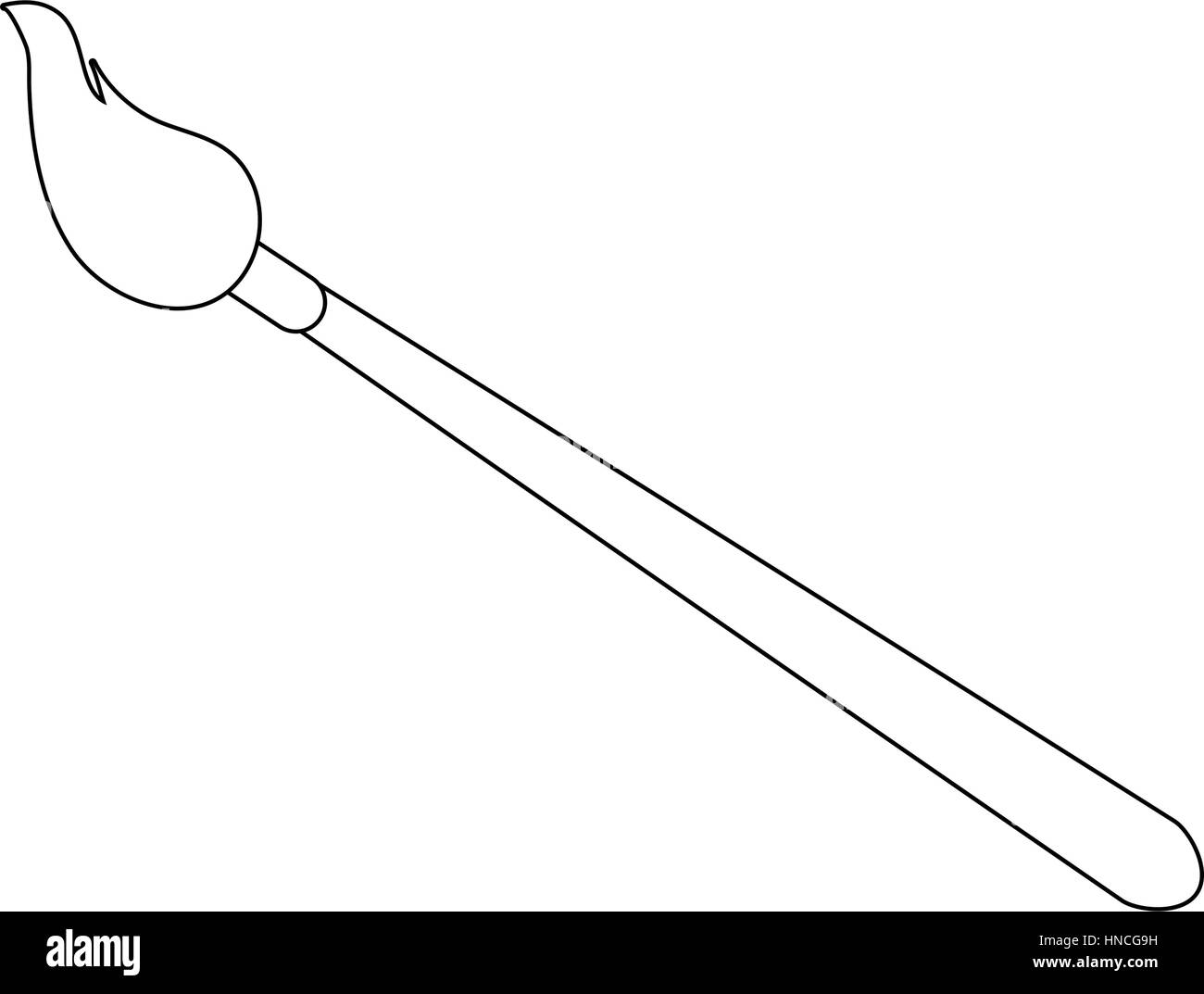 paint brush icon over white background. vector illustration Stock ...