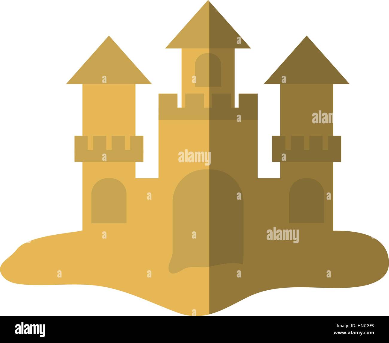Small sand castle Stock Vector Images - Alamy