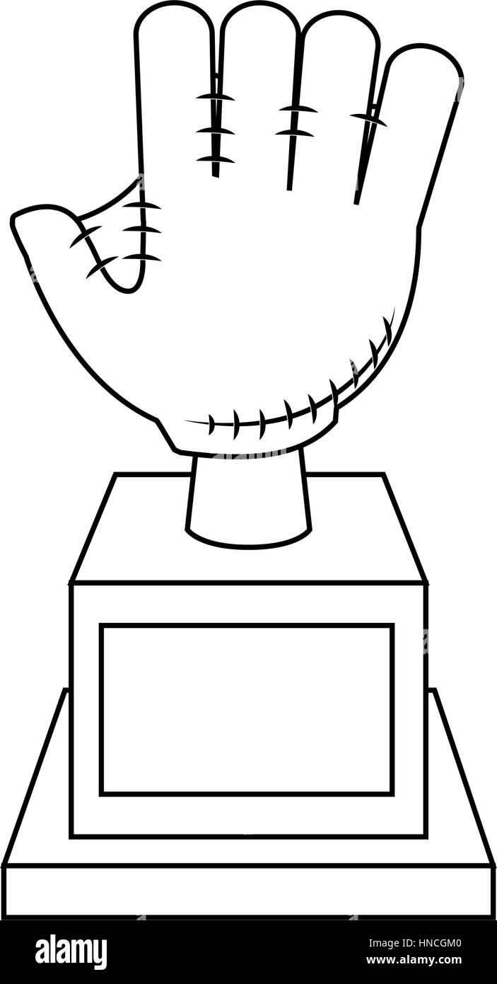 baseball trophy icon over white background. vector illustration Stock ...