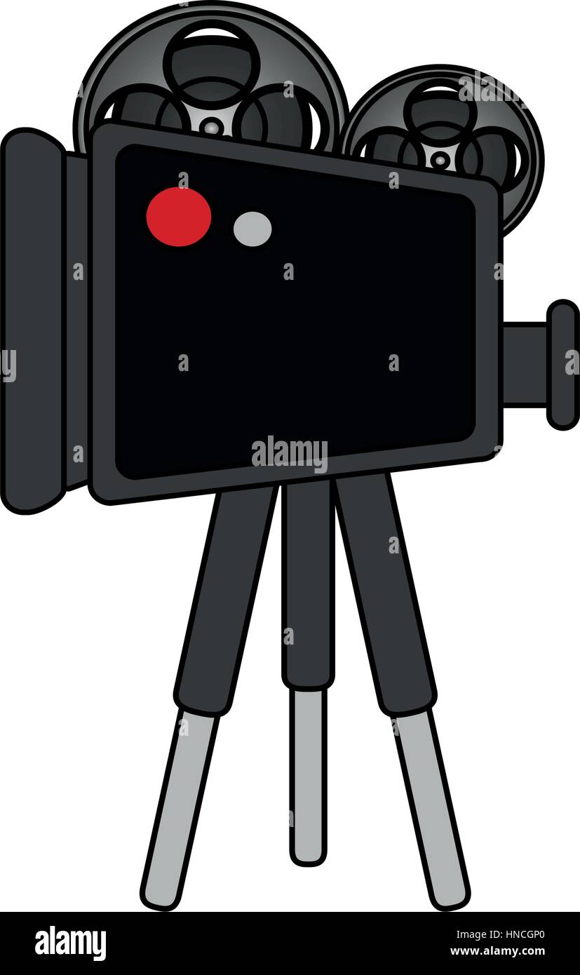 cinema camera icon over white background. vector illustration Stock ...
