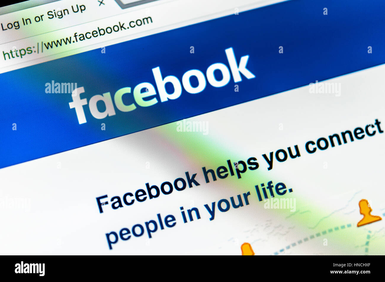 Facebook, Social Network, Home, Logo, Internet, Screenshot Stock Photo