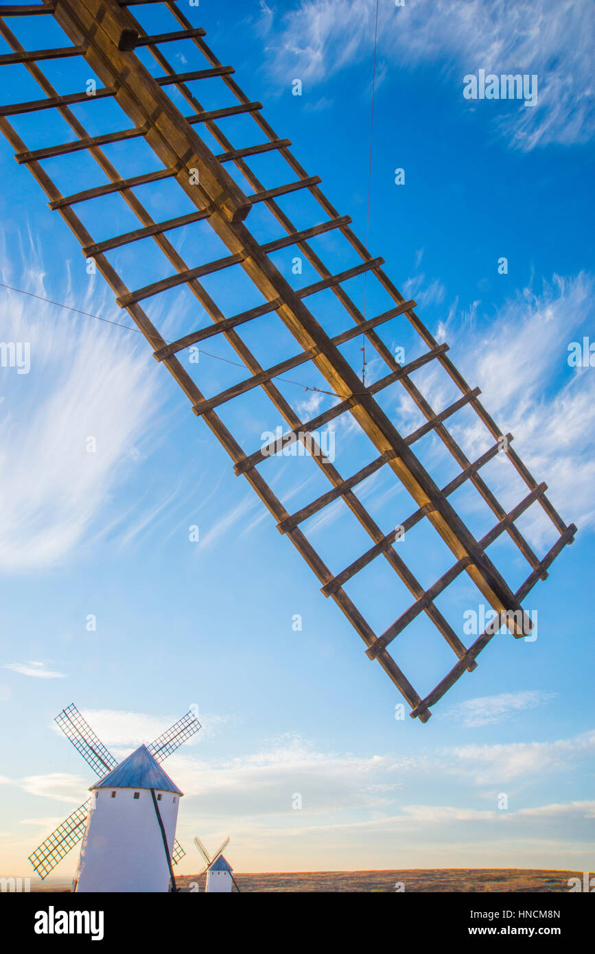 Windmills. Campo de Criptana, Ciudad Real province, Castilla La Mancha, Spain. Stock Photo