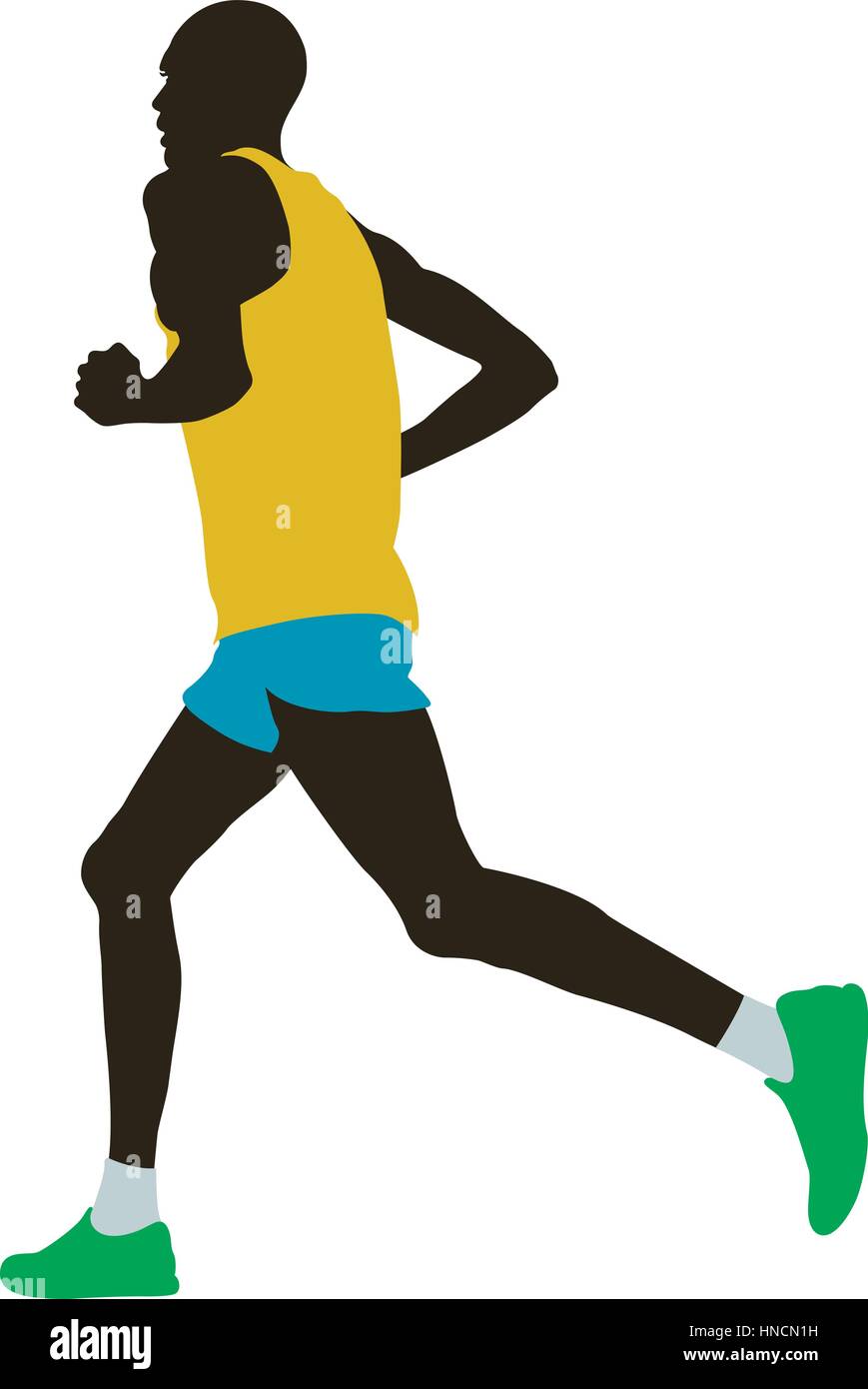 Kenyan runner Stock Vector Images - Alamy