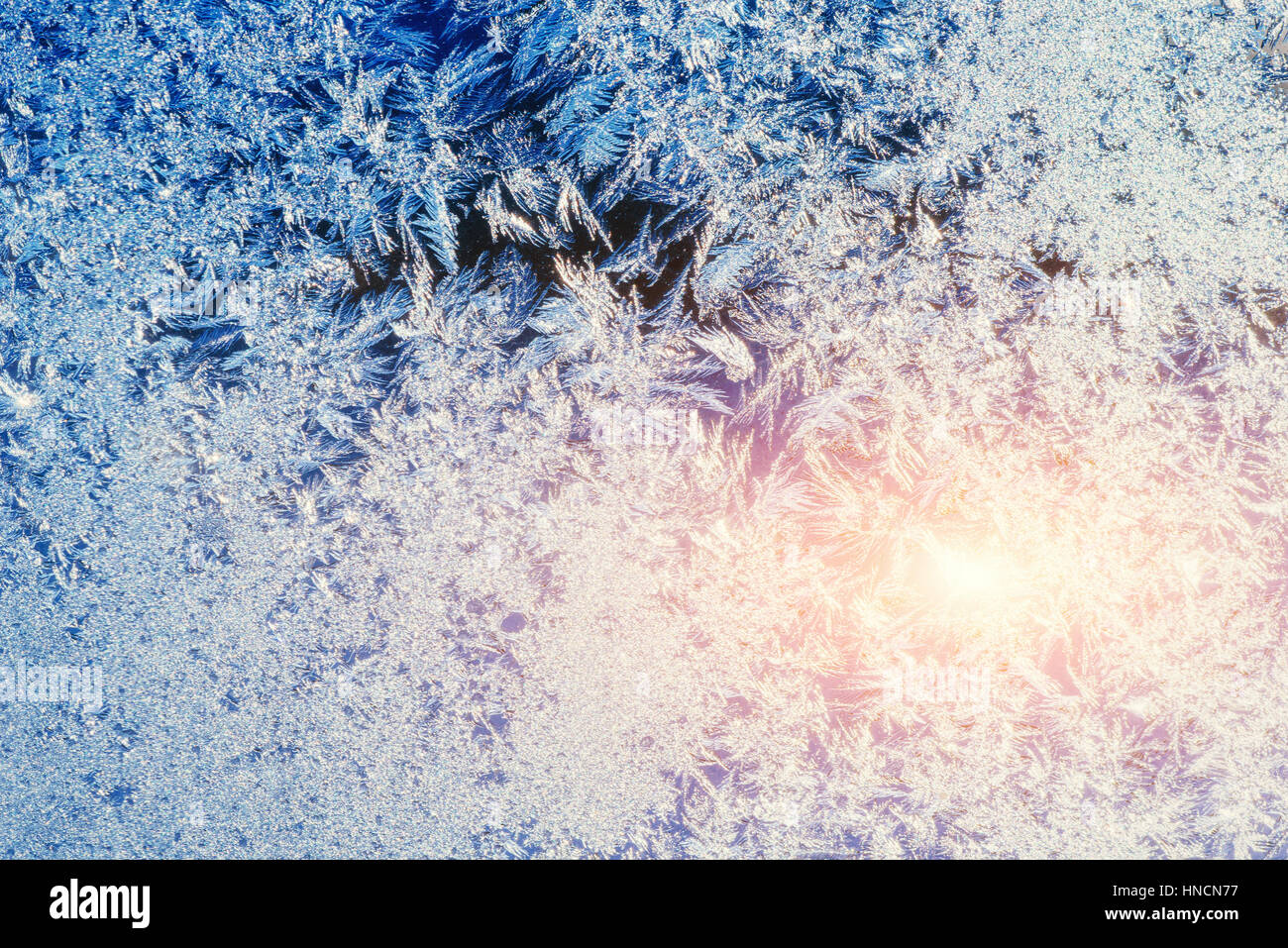 Frosty natural pattern on winter window Stock Photo - Alamy