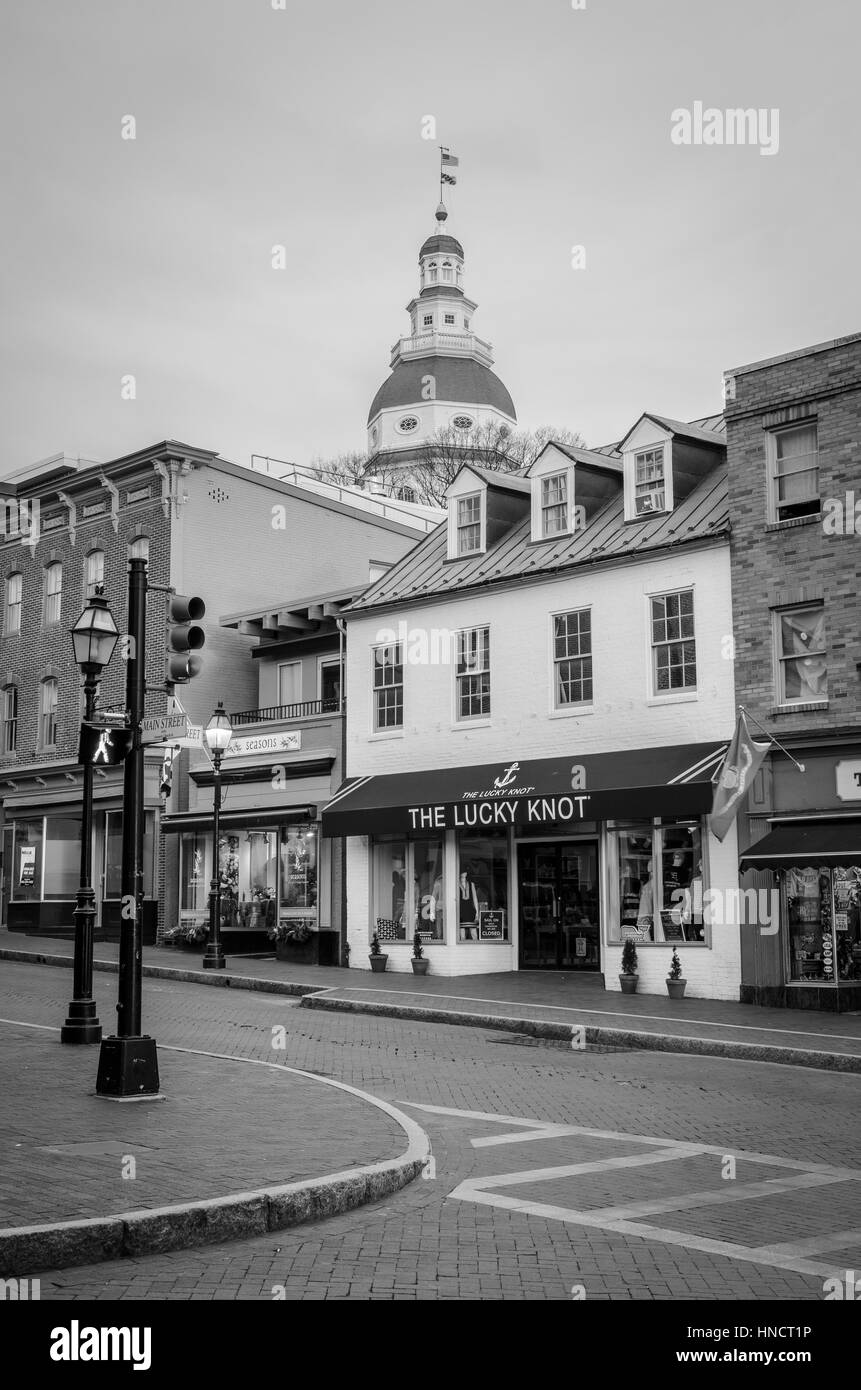 Main Street In Annapolis Maryland Stock Photo - Alamy