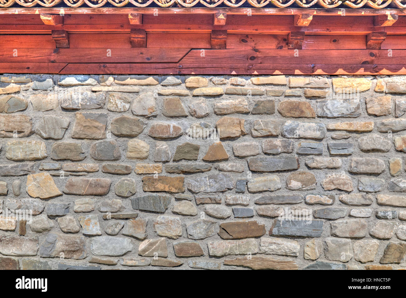 Stylish wall background with wooden beams Stock Photo - Alamy