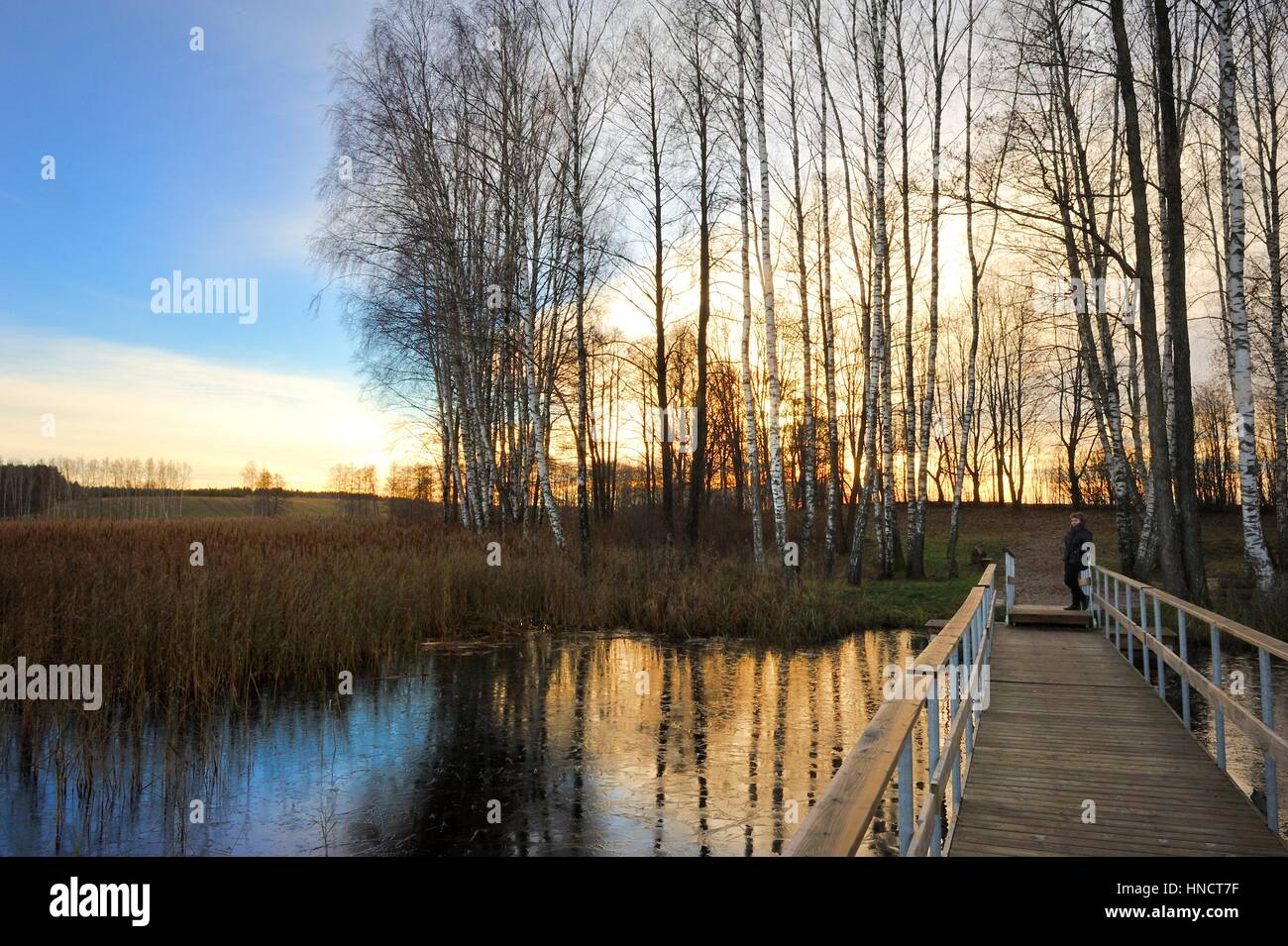 Landschaften in Litauen,Bridvaišis  ežeras,Tytuvenai Stock Photo